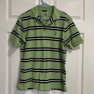 Nautica Men’s Strips Polo Shirt• Size M